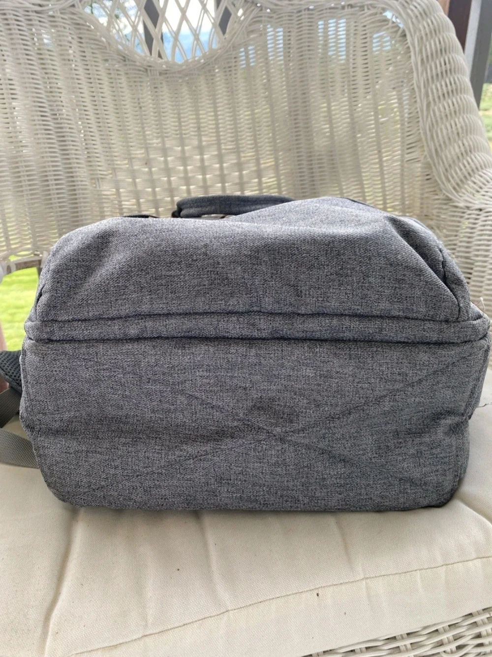 Ruvalino Diaper Bag + Changing Pad Gray Waterproof Travel Organization Backpack